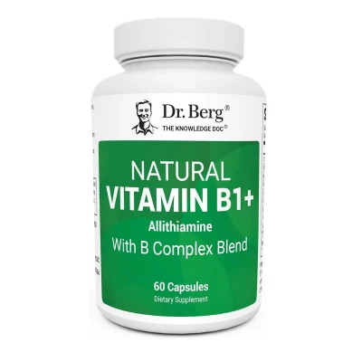 Dr. Berg Natural Vitamin B1+ Allithiamine with B Complex Blend – 60 Capsules