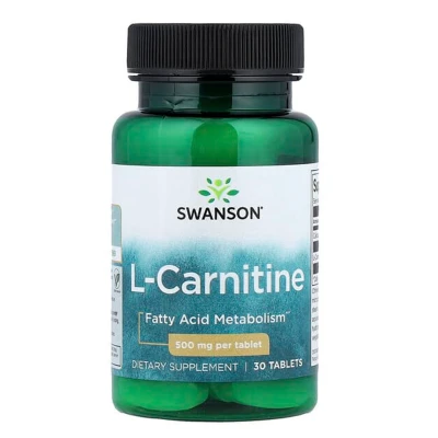 Swanson L-Carnitine Fatty Acid Metabolism 500mg Per Tablet 30 Tablets