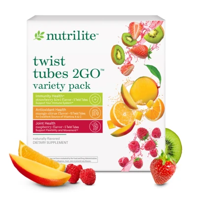 Nutrilite Twist Tubes 2go Variety Pack 20 Tubes