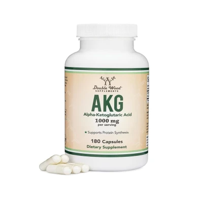 Double Wood Suplement Akg Alpha-Ketoglutaric Acid 1000mg 180 Capsules