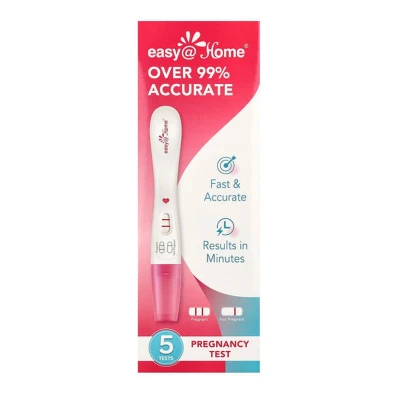 Easy@Home Over 99% Accurate Fast & Accurate L Results in Minutes Pregnancy Test, 5 Tests