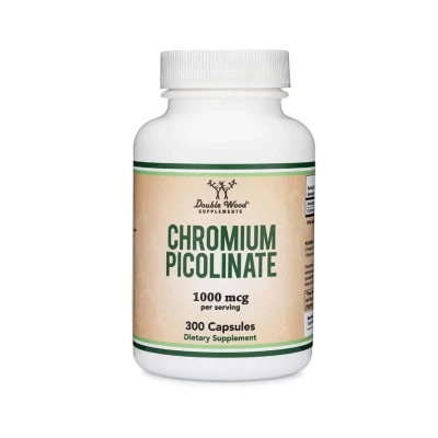 Double Wood Supplement Chromium Picolinate 1000mcg 300 Capsules