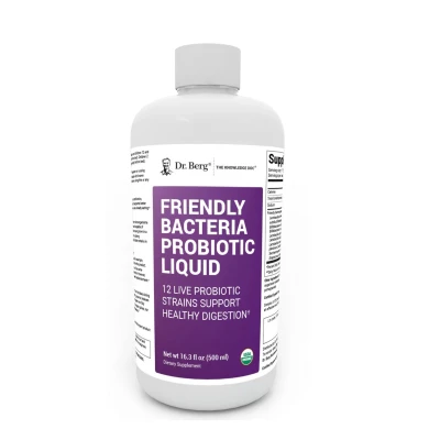 Dr. Berg Friendly Bacteria Probiotic Liquid 16.3 Fl Oz (500 Ml)