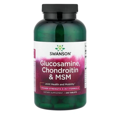 Swanson Glucosamine Chondroitin & MSM Joint Health and Mobility 240 Tablets