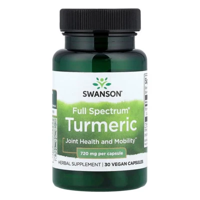 Swanson Full Spectrum Turmeric 720mg Per Capsule 30 Vegan Capsules