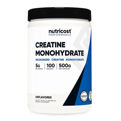 Nutricost Performance Creatine Monohydrate Powder 500g 5g 100 Serving