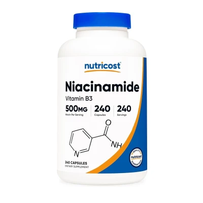 Nutricost Niacinamide (Vitamin B3) 500mg 240 Capsules