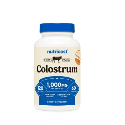 Nutricost Colostrum (Bovine Source) 1000mg 120 Capsules