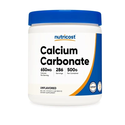 Nutricost Calcium Carbonate 650mg 500g Powder
