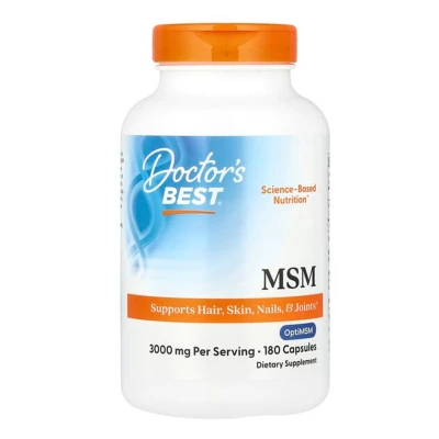 Doctor's Best MSM with OptiMSM 180 Capsules (3000 mg per Capsule)