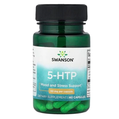Swanson 5-HTP Mood And Stress Support 50mg 60 Vegan Caps
