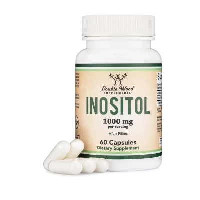 Double Wood Supplement Inositol 1000mg Per Serving 60 Capsules