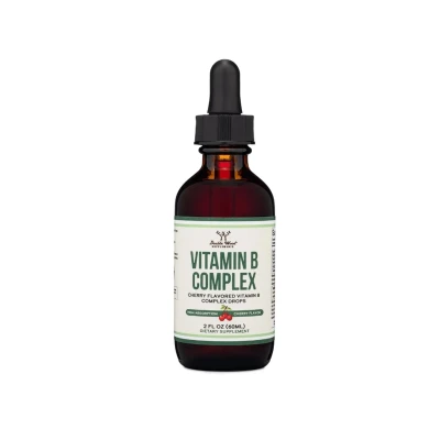 Double Wood Supplement Vitamin B Complex Drops Cheery Flavored 2fl Oz (60ml)