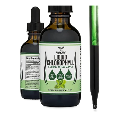 Double Wood Supplement Liquid Chlorophyll 1500mg 30 Days Supply 2fl oz