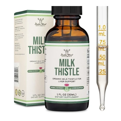 Double Wood Supplement Milk Thistle Drops 1FL Oz (30ml)