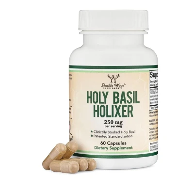 Double Wood Supplement Holixer Holy Basil 250mg Per Serving 60 Capsules