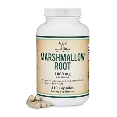 Double Wood Supplement Marshmallow Root 100mg Per Serving 210 Capsules