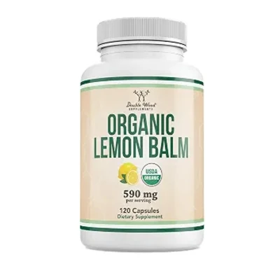 Double Wood Supplement Lemon Balm 590mg Per Serving 120 Capsules
