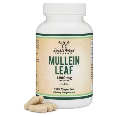Double Wood Supplement Mullein Leaf Extract 1000mg Per Serving 180 Capsules