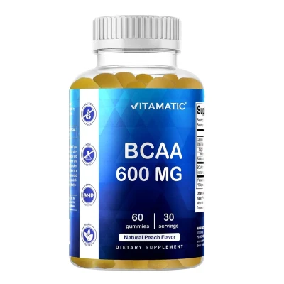 Vitamatic BCAA 600mg Flavor Peach 30 Serving 60 Gummies