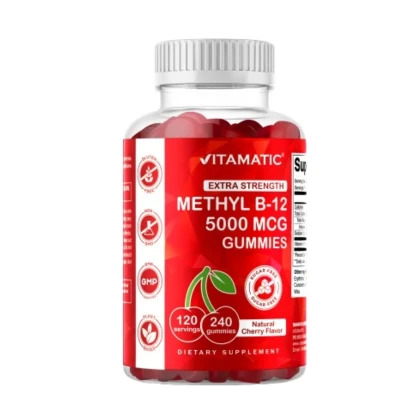 Vitamatic Methyl B12 Natural Cherry Flavor 5000 mcg 120 Gummies