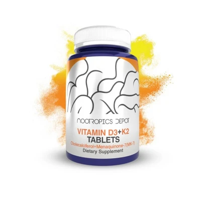 Nootropics Depot Vitamin D3 + K2 With Vitamin C 60 Servings Tablets