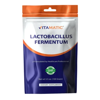 Vitamatic Lactobacillus Fermentum Probiotic Powder Digestive Health Support 100 Gram - 100 Servings 3.5 OZ