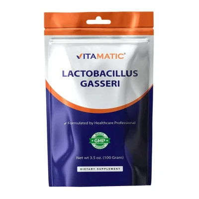 Vitamatic Lactobacillus Gasseri Probiotic Powder Digestive Health Support 100 Gram 100 Servings 3.5 OZ