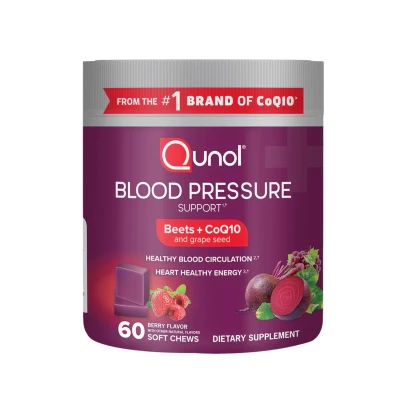 Qunol Blood Pressure Support Soft Chews Beets + CoQ10 B 60 Soft Chews