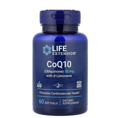 Life Extension CoQ10 (ubiquinone) 50mg With D-Limonene 60 Softgels