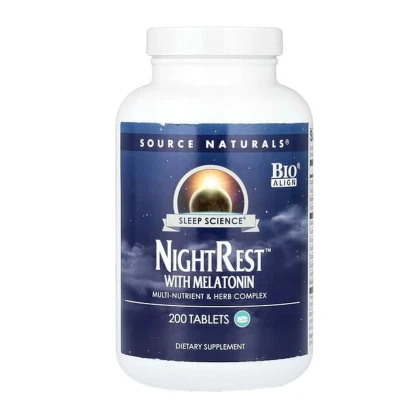 Source Naturals Sleep Science NightRest With Melatonin 200 Tablets