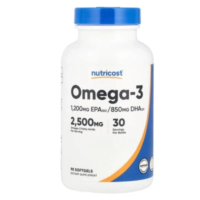 Nutricost Omega-3 120 2500mg Per Serving 90 Softgels