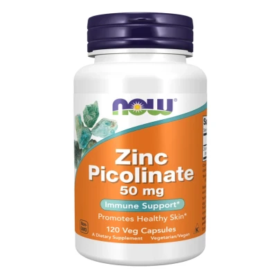 NOW Foods Zinc Picolinate 50mg Immune Support 120 Veg Capsules