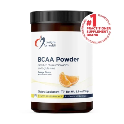Bcaa Powder Designs For Health Orange Flvour 270g (9.5 Oz) Powder