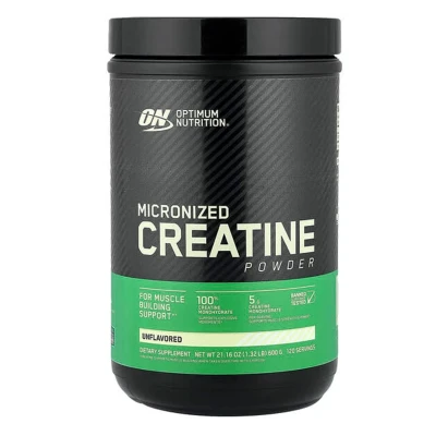 Optimum Nutrition Micronized Creatine Powder For Muscle Building Support Unflavoured 1.32 lb (600g)