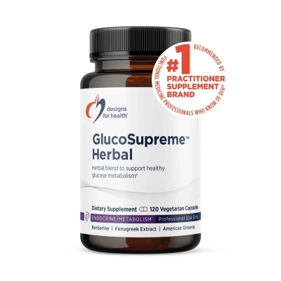 GlucoSupreme Herbal Designs For Health 120 Capsules