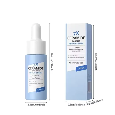 LAIKOU 7X Ceramide Barrier Repair Serum Intensive Hydration Enhanced Skin Barrier Even Skin Tone Glowing 0.59 Fl.oz.