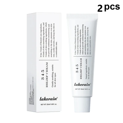 2pcs 345 Relief Cream Comprehensive solution to skin problems Anti-sugar and antioxidant Brightening skin Improving acne marks Moisturizer