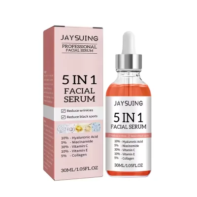 5 In 1 Face Serum 30% Vitamin C Moisturizing Whitening Anti Wrinkle Aging Niacinamide Hyaluronic Acid Facial Serum SkinCare 30ml