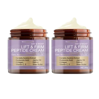 2pcs Water Ice Levin Lift&Firm Peptide Cream, Day&Night, with Collagen, Retinol, Centella Asiatica, Moisturizes & Firms Skin