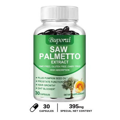Saw Palmetto Capsules - with Pumpkin Seed Oil - Promotes Prostate Health, Urinary Tract Support, Reduces Hair Loss