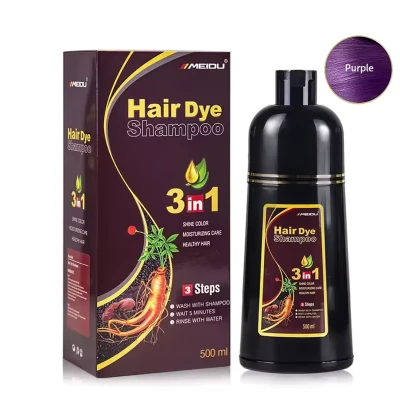 7 Colors 3 In 1 Quick Hair Dye Shampoo Instant Coloring Shampoo Gray White Cover Natural Plant Fast Dye Long Lasting Dye Shampoo