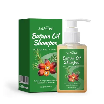 100ML Batana Oil Shampoo Soothing Scalp Intense Repair Batana Nourishing Shampoo with Rosemary Extract for All Hair Types
