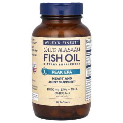 Wiley's Finest - Wild Alaskan Fish Oil | Peak EPA | 90 Softgels
