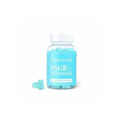 Sugar Bear Hair Vitamins Biotin Folic Acid Vitamin C Dietary Supplement 60 Gummies