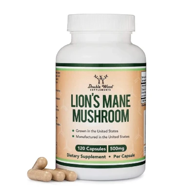 Double Wood Supplement Loins Mans Mushroom Dietary Supplement 500mg 120 Capsule
