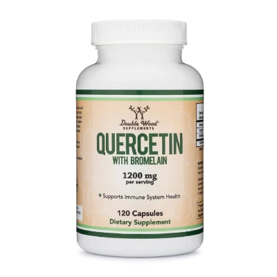 Double Wood Supplements Quercetin with Bromelain 1200 Mg per Serving 120 Capsules Dietary Supplement