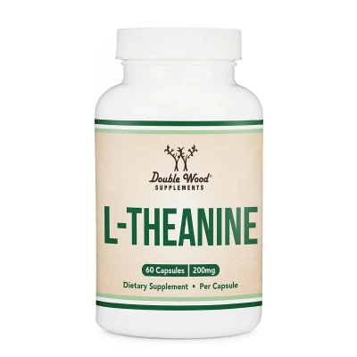 Double Wood Supplements L-Theanine 60 Capsules 200mg Dietary Supplement