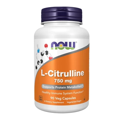 NOW Foods L-Citrulline 750mg Support Protein Metabolism 90 Veg Capsules
