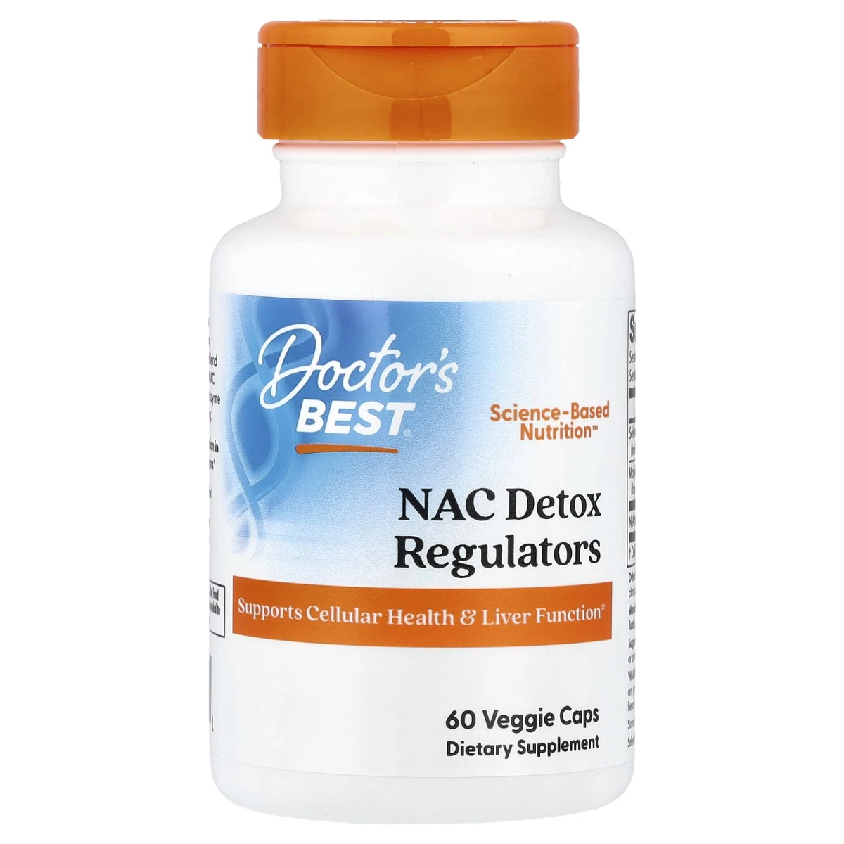 Doctor's Best NAC Detox Regulators Supports Cellular Health & Liver Function 60 Veg Caps image 1